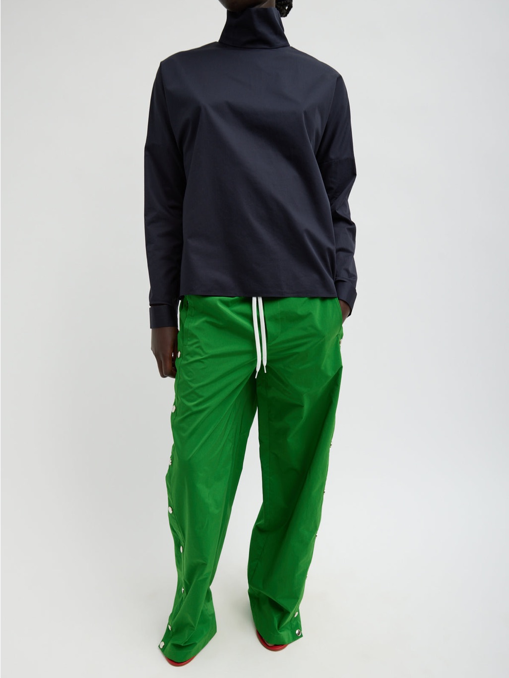 Tibi Nylon Snap Jogger